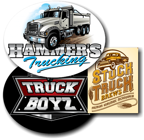 beautiful truck logo design advertising