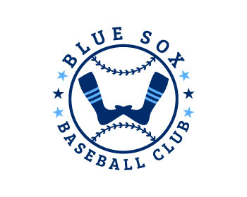 Blue Sox Baseball Club Logo Design